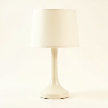 Dawn Bend Table Lamp With A Plain Fabric Shade - Ivory (synthetic illustration; no displayed measurements)