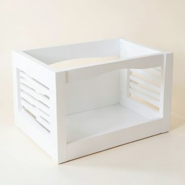 Willow Edge Empty Furniture-Style Pet Crate - White (synthetic illustration; no displayed measurements)