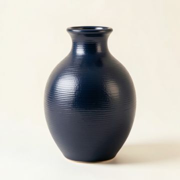 Dune Canyon Empty Decorative Vase - Navy (synthetic illustration; no displayed measurements)