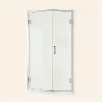 72 '' X 70.375 '' Bypass Semi-Frameless Shower Door (synthetic illustration; no displayed measurements)