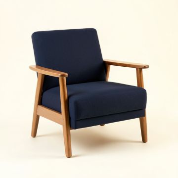 Laurel Crest Upholstered Armchair - Navy (synthetic illustration; no displayed measurements)