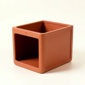 Hill Edge Empty Furniture-Style Litter Enclosure - Terracotta (synthetic illustration; no displayed measurements)