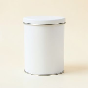 Flint Crest Storage Canister With Lid - White (synthetic illustration; no displayed measurements)