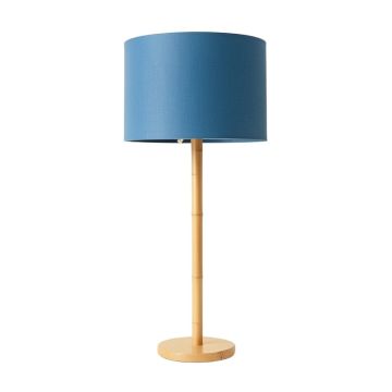Lake Brook Floor Lamp With A Plain Fabric Shade - Blue