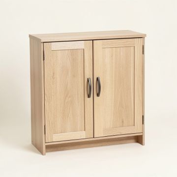 2-Door Wood Entryway 8 Pair Shoe Storage Cabinet (synthetic illustration; no displayed measurements)