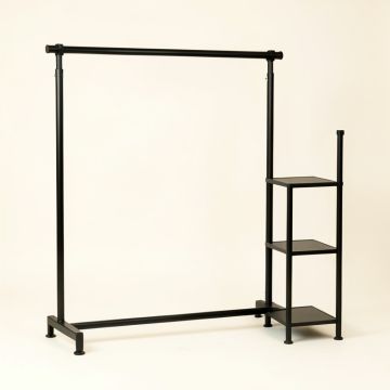 Field Arc Empty Garment Rack (synthetic illustration; no displayed measurements)