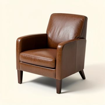 Moppe Leather Arm Chair (synthetic illustration; no displayed measurements)