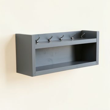 Flint Dale Wall-Mounted Entryway Organizer Shelf - Gray (synthetic illustration; no displayed measurements)