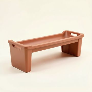 Cliff Bluff Narrow Outdoor Storage Bench - Terracotta (synthetic illustration; no displayed measurements)