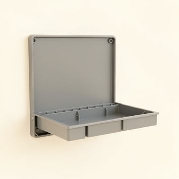 Pine Crossing Empty Wall-Mounted Tool Organizer Panel - Gray (synthetic illustration; no displayed measurements)
