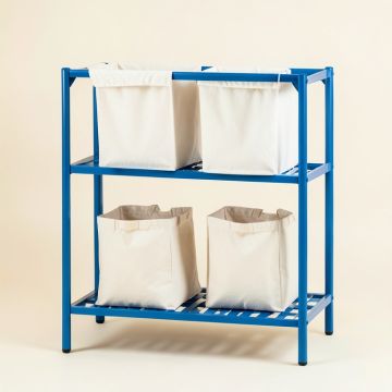 Dune Branch Laundry Sorting Station With Plain Removable Bags - Blue (synthetic illustration; no displayed measurements)