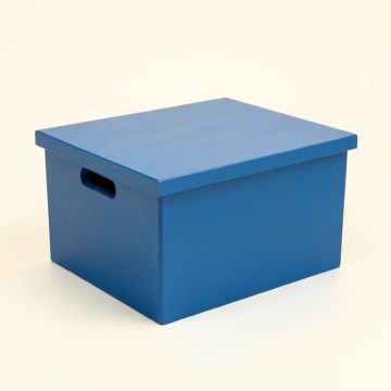 Juniper Bluff Low Toy Storage Unit - Blue (synthetic illustration; no displayed measurements)