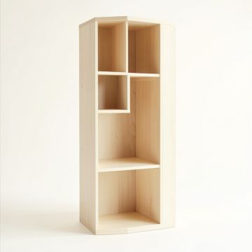 Slate Canyon Narrow Cubby Tower - Ivory (synthetic illustration; no displayed measurements)