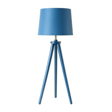 Briar Bend Floor Lamp With A Plain Fabric Shade - Blue (synthetic illustration; no displayed measurements)