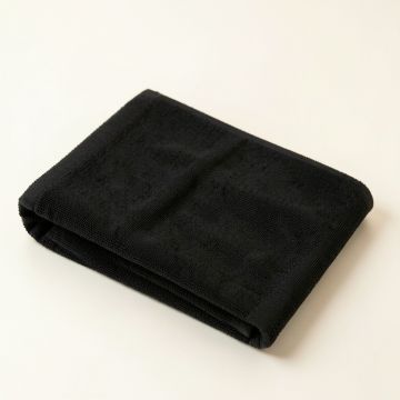 Wren Crest Bath Towel - Black (synthetic illustration; no displayed measurements)