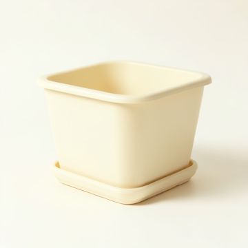 Ash Crest Empty Raised Planter - Ivory (synthetic illustration; no displayed measurements)