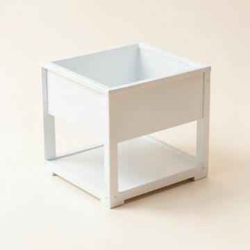 Heath Bluff Empty Raised Planter - White (synthetic illustration; no displayed measurements)