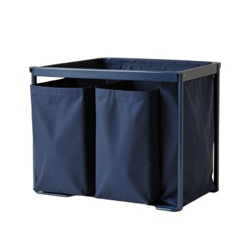 Olive Bluff Laundry Sorting Station With Plain Removable Bags - Navy