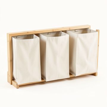 Cove Branch Laundry Sorting Station With Plain Removable Bags - Beige (synthetic illustration; no displayed measurements)