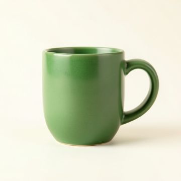 Ridge Bend Ceramic Mug - Green (synthetic illustration; no displayed measurements)