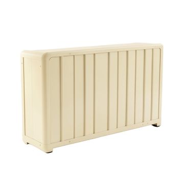 Dune Bend Narrow Outdoor Storage Bench - Ivory