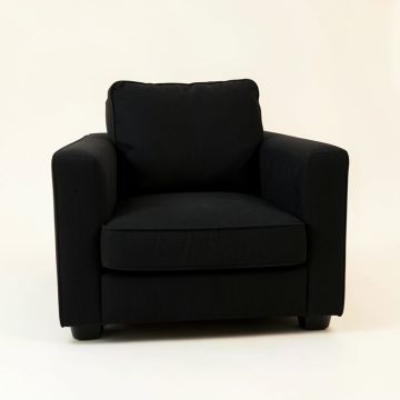 Reed Crossing Upholstered Armchair - Black (synthetic illustration; no displayed measurements)