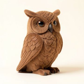 Winter Owl Totem Figurine (synthetic illustration; no displayed measurements)