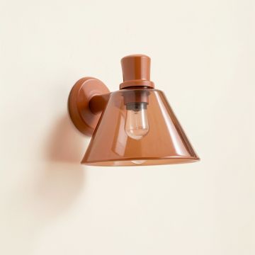 Clay Dale Wall Sconce Mounted On A Plain Wall - Terracotta (synthetic illustration; no displayed measurements)