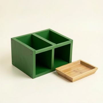 Flint Branch Empty Coffee-Station Organizer - Green (synthetic illustration; no displayed measurements)