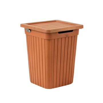 Cedar Bend Closed Garden Compost Bin - Terracotta
