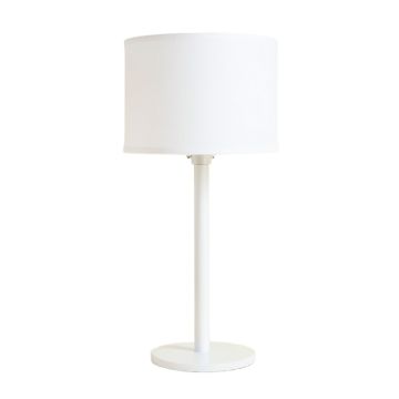 Laurel Bluff Floor Lamp With A Plain Fabric Shade - White