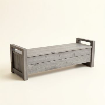 Cliff Dale Narrow Outdoor Storage Bench - Gray (synthetic illustration; no displayed measurements)