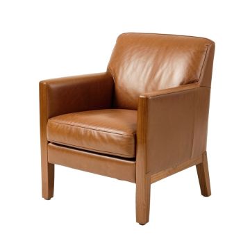 Howard 36 '' Wide Top Grain Leather Side Chair