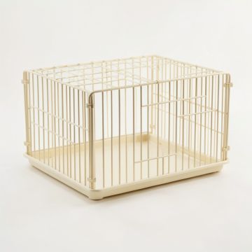 Spruce Crest Empty Furniture-Style Pet Crate - Ivory (synthetic illustration; no displayed measurements)