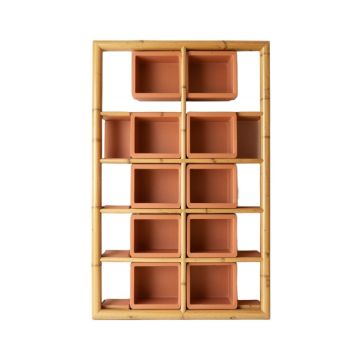 Reed Bluff Empty Vertical Garden Frame - Terracotta