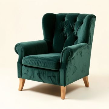 Maubara 25.1 '' Wide Tufted Wingback Chair (synthetic illustration; no displayed measurements)