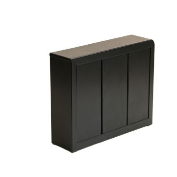Shore Bluff Narrow Outdoor Storage Bench - Black (synthetic illustration; no displayed measurements)