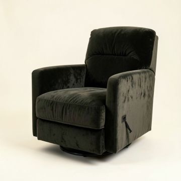Standley 29.3 '' Wide Velvet Manual Swivel Standard Recliner (synthetic illustration; no displayed measurements)