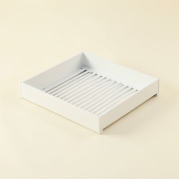 Summit Branch Empty Under-Desk Cable Tray - White (synthetic illustration; no displayed measurements)