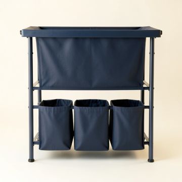 Briar Bridge Laundry Sorting Station With Plain Removable Bags - Navy (synthetic illustration; no displayed measurements)