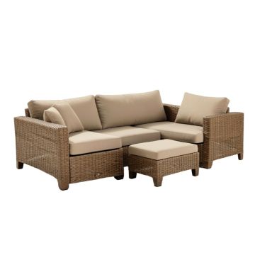 Andonis Outdoor 4 Piece Rattan Sofa Seating Group With Cushions (synthetic illustration; no displayed measurements)