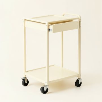 Flint Edge Empty Rolling Workshop Cart - Ivory (synthetic illustration; no displayed measurements)
