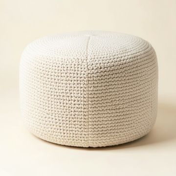 Morrow Knitted Pouf (synthetic illustration; no displayed measurements)