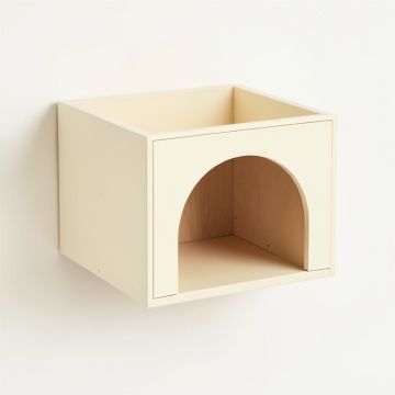 Dune Crossing Wall-Mounted Cat Perch - Cream (synthetic illustration; no displayed measurements)