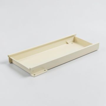 Heath Crest Empty Under-Desk Cable Tray - Ivory (synthetic illustration; no displayed measurements)