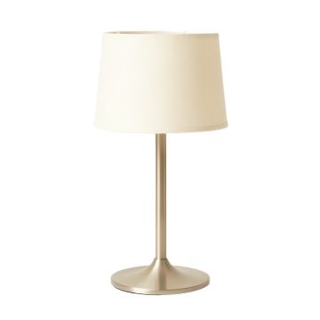 Linden Crossing Table Lamp With A Plain Fabric Shade - Ivory