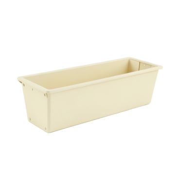 Flint Bluff Empty Railing Planter With Integral Brackets - Cream