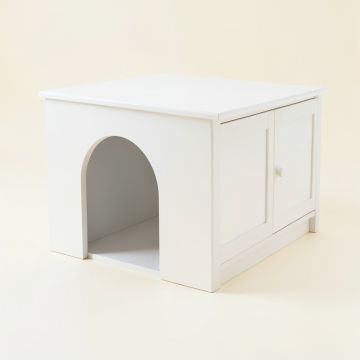 Field Canyon Empty Furniture-Style Litter Enclosure - White (synthetic illustration; no displayed measurements)