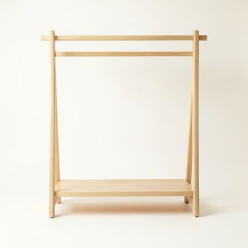 Oak Bluff Empty Garment Rack - Beige (synthetic illustration; no displayed measurements)