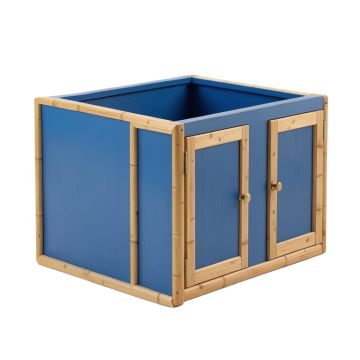 Brook Bluff Empty Furniture-Style Litter Enclosure - Blue